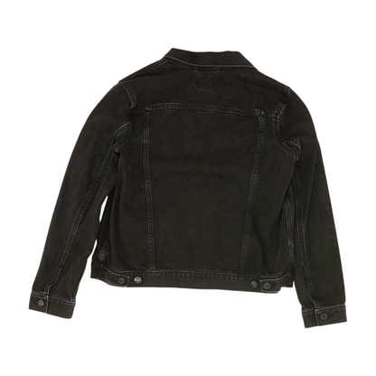Black Petite Solid Denim Jacket