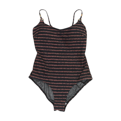Black Striped One-Piece