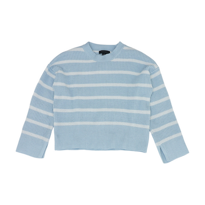 Blue Striped Pullover Sweater
