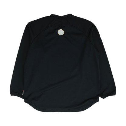 Black Solid Sweatshirt Pullover