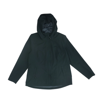 Black Solid Rain Jacket