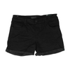 Black Solid Casual Shorts