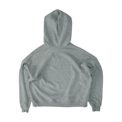 Gray Solid Hoodie Pullover