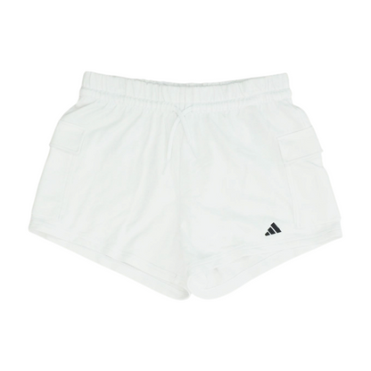 White Solid Active Shorts