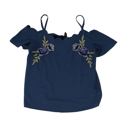 Navy Floral Blouse