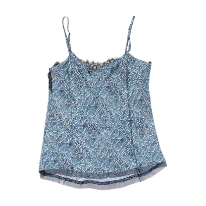 Blue Animal Print Blouse
