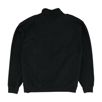 Black Solid 1/4 Zip Pullover