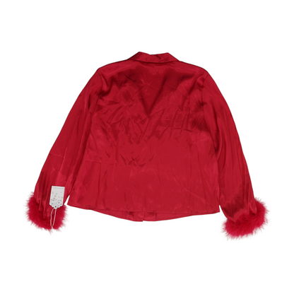 Red Solid Pajama Top