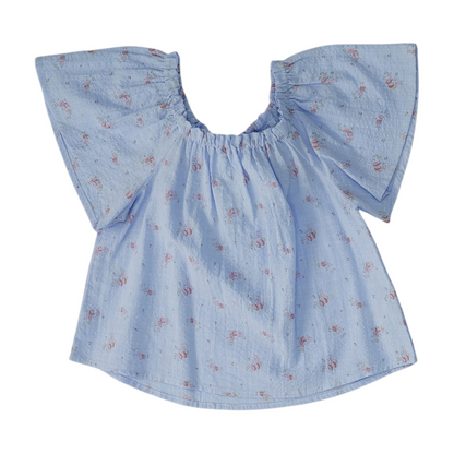 Blue Floral Blouse
