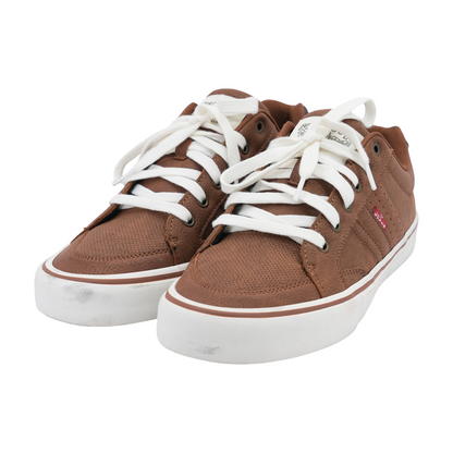 Brown Lace-Up Casual Shoes