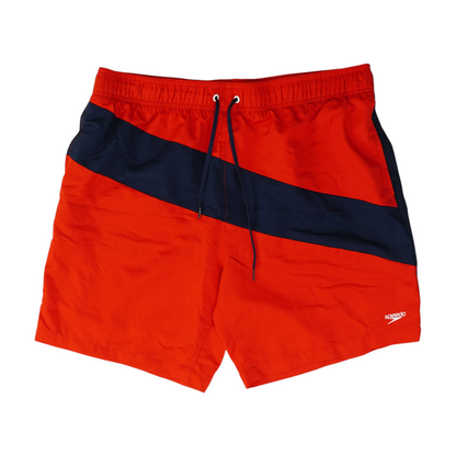 Red Color Block Swim Bottom
