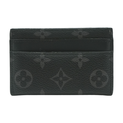 Black  Monogram Eclipse Canvas RFID Double Card Holder