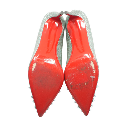 Blue Drama Metallic Glitter Pump