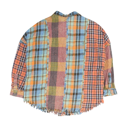 Multi Plaid Flannel Button Down