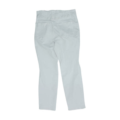 White Casual Straight Pants