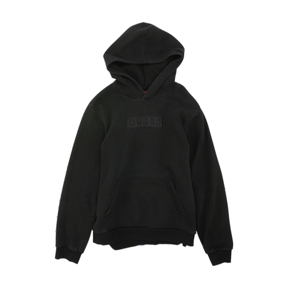 Black Solid Hoodie Pullover