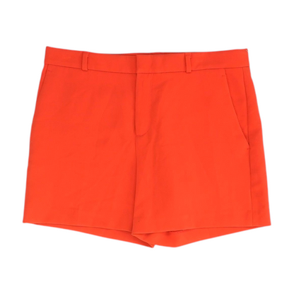 Red Solid Chino Shorts