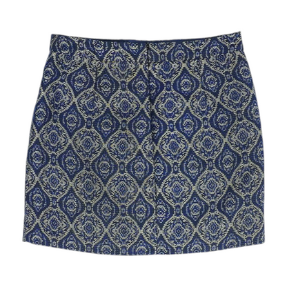 Blue Abstract Mini Skirt
