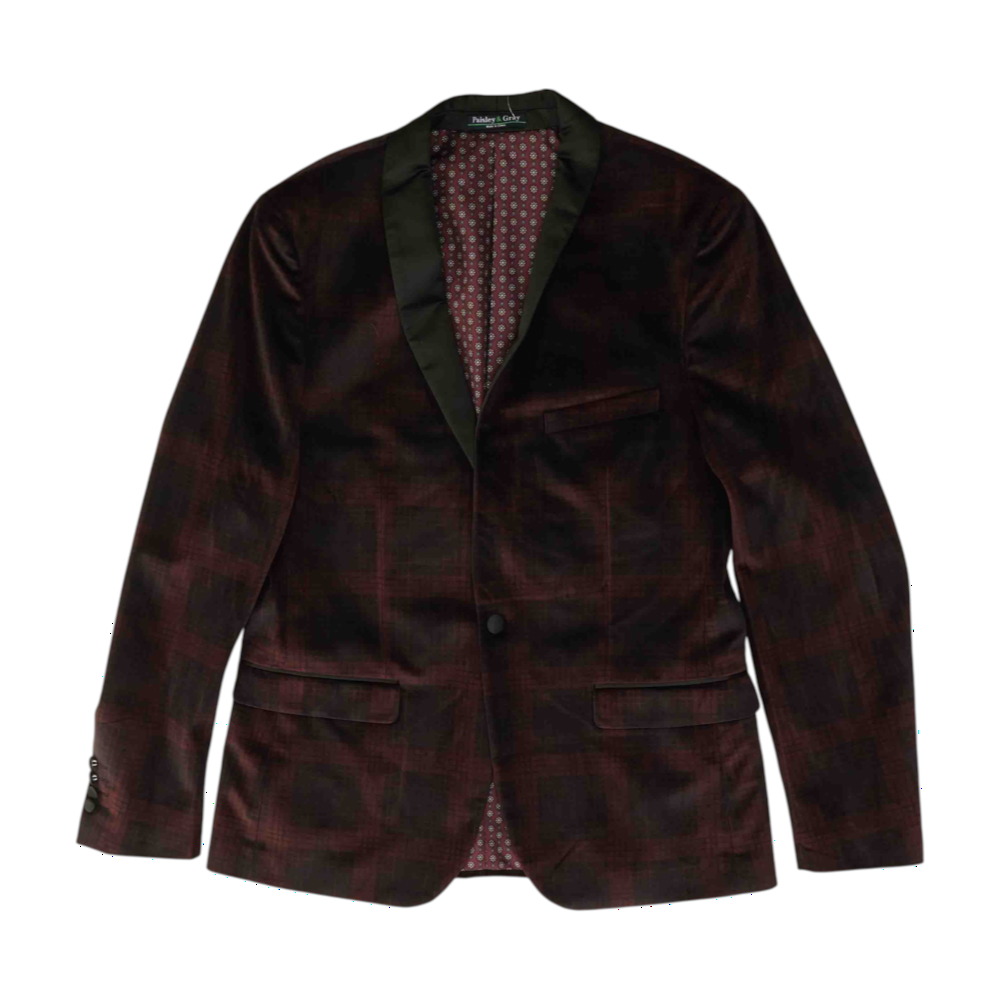 Maroon Plaid Sport Coat