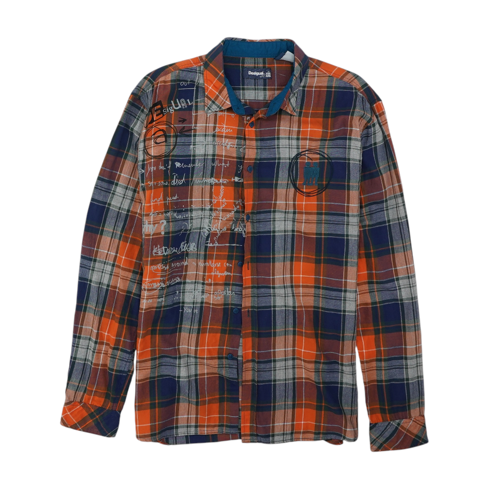 Multi Plaid Flannel Button Down
