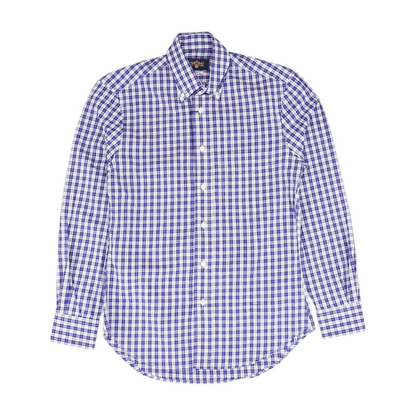 Blue Plaid Long Sleeve Button Down