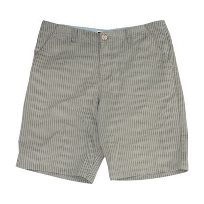 Gray Striped Chino Shorts