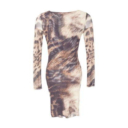 Multi Abstract Midi Dress
