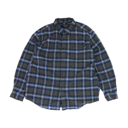 Gray Check Flannel Button Down