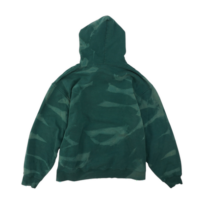 Vintage Green Solid Hoodie Pullover