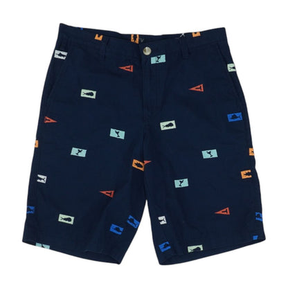 Navy Graphic Chino Shorts