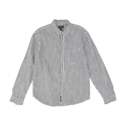 Black Plaid Long Sleeve Button Down