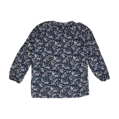 Navy Floral Blouse