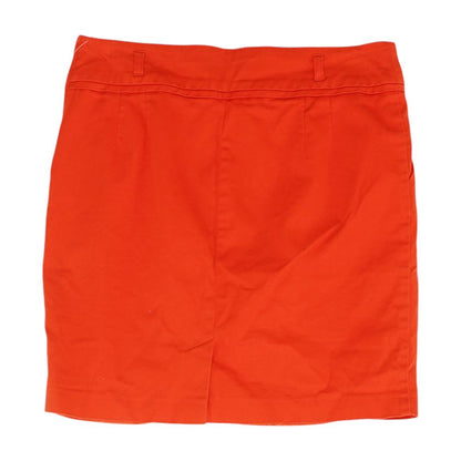 Red Solid Mini Skirt