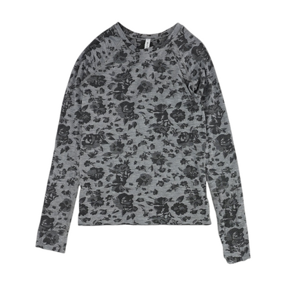 Gray Floral Active T-Shirt