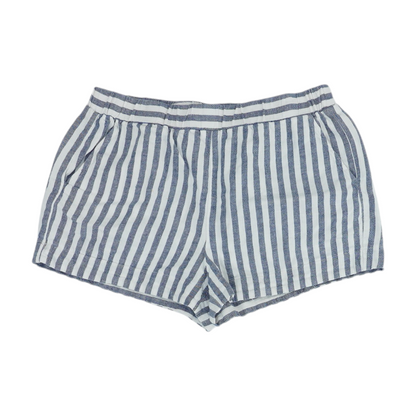 Blue Striped Knit Shorts