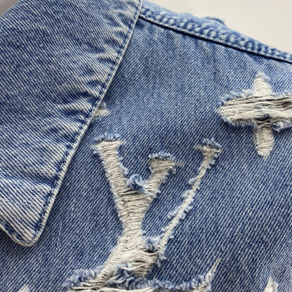 Blue The Monogram Destroy Denim Trucker Jacket