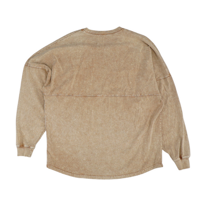 Peach Solid Sweatshirt Pullover