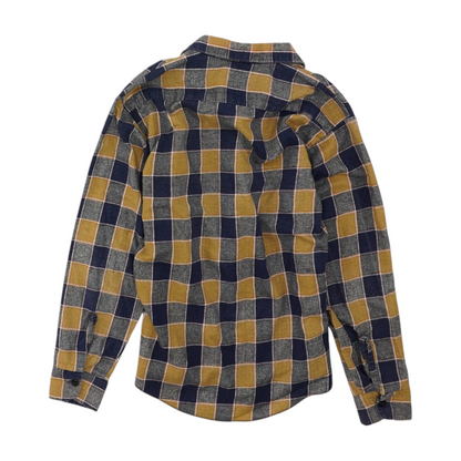Beige Check Flannel Button Down