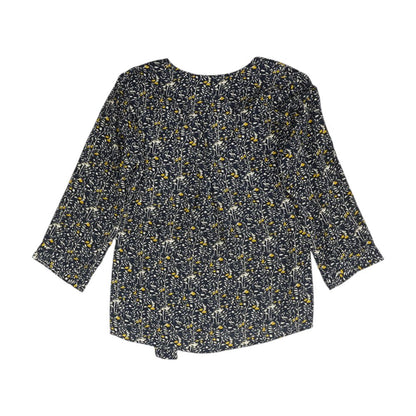 Navy Floral Blouse
