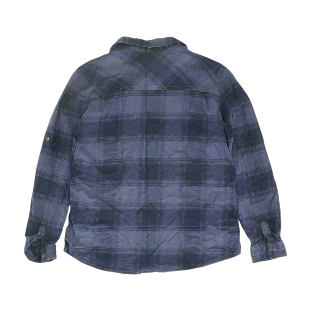 Navy Plaid Flannel Button Down