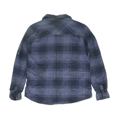 Navy Plaid Flannel Button Down