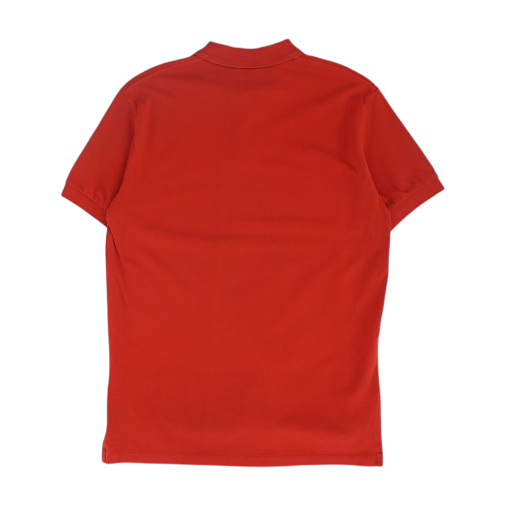 Red Solid Short Sleeve Polo