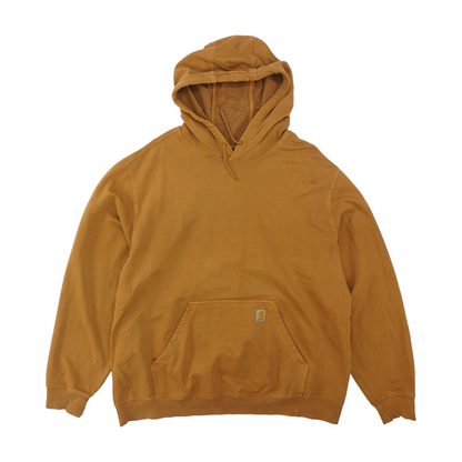 Brown Solid Hoodie Pullover