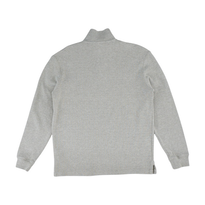 Beige Solid 1/4 Zip Sweater