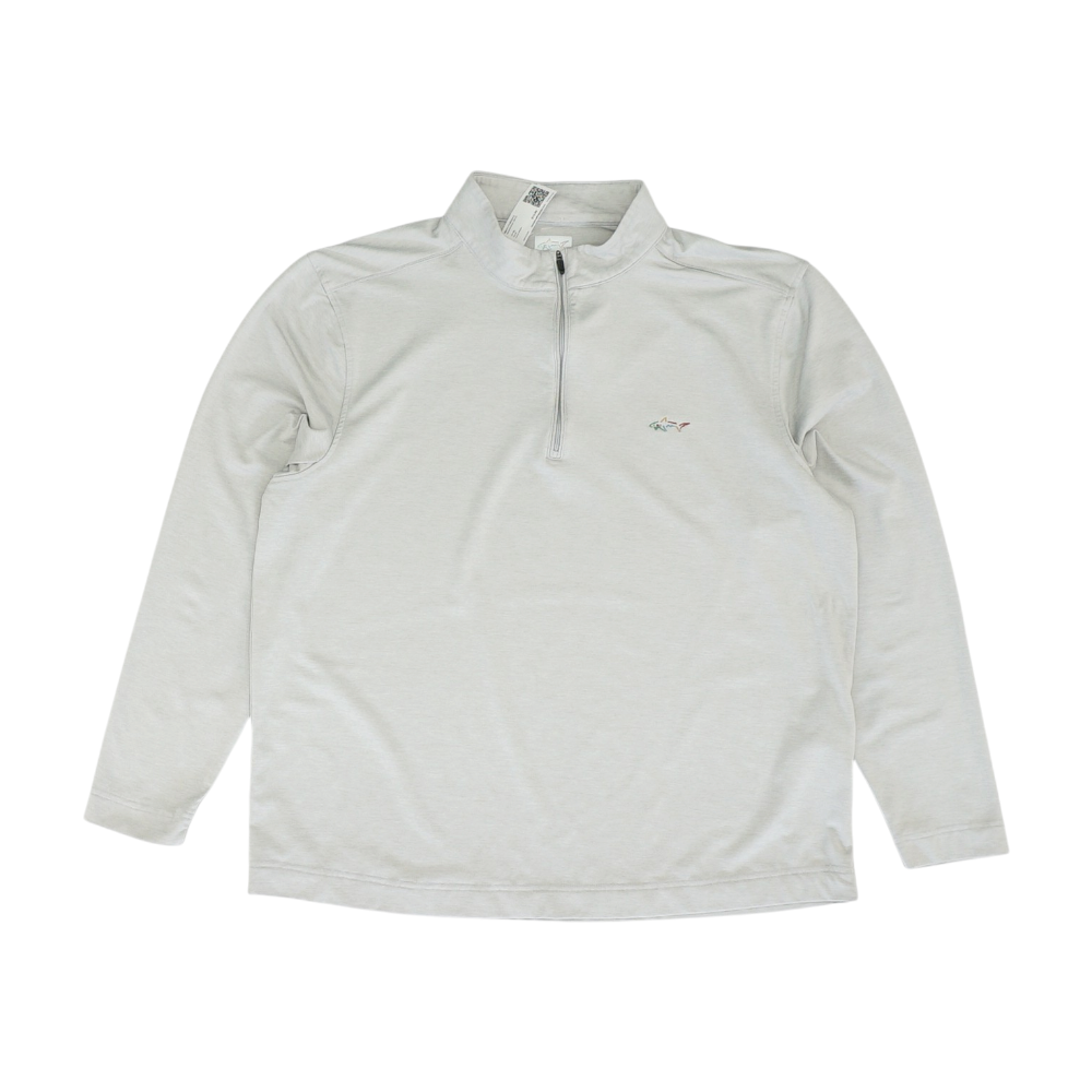Gray Solid 1/4 Zip Pullover