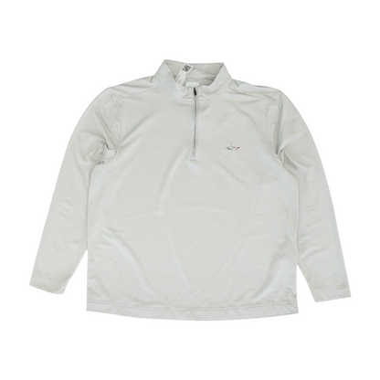 Gray Solid 1/4 Zip Pullover