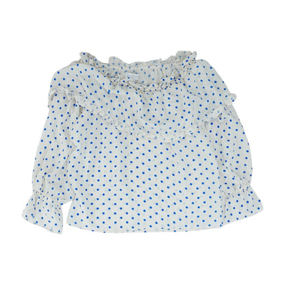 Ivory Polka Dot Long Sleeve Blouse