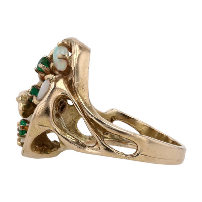 14K Yellow Gold Opal Fashion Ring