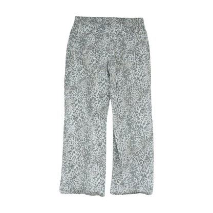Gray Animal Print Bootcut Jeans