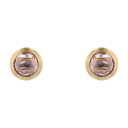 2 1/5 ctw 14K Yellow Gold Amethyst Stud Earrings